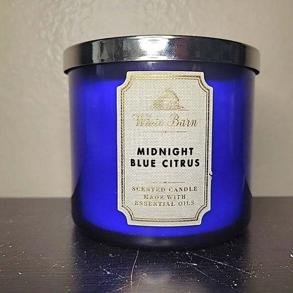 WHITE BARN CANDLE - Midnight Blue Citrus - 3 WICK - 14.5 OZ Jar - NEW - Picture 1 of 5